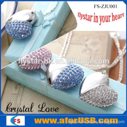 Jewelry heart shape &Promotional gift USB OEM logo printed 512MB/1GB/2GB/4GB/8GB/16GB/32GB/64GB USB flash drive
